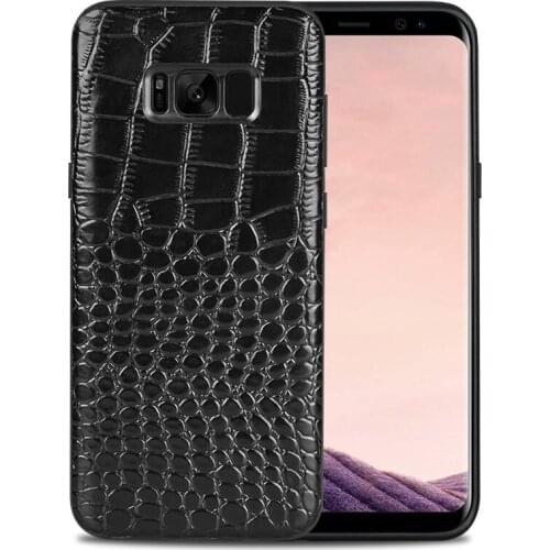 Genuine Leather Phone Case For Samsung Galaxy S8 S9 Plus s10 Case Crocodile Texture Back Cover For S7 Edge A5 A7 J3 J5 J7 2017
