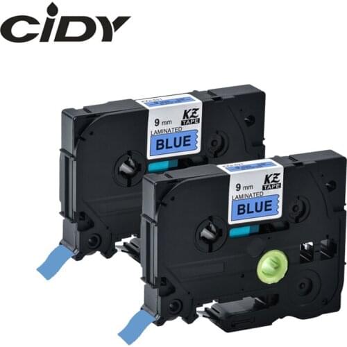 CIDY 2pcs 9mm brother tze label tape tze 521 tz 521 tz-521 tz521 tze521 for p-touch label printer ribbon cartridge tape