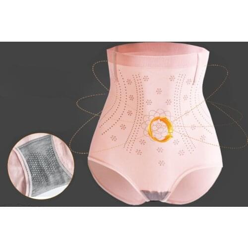 Graphene Magnetic Therapy Abdominal Quantum Hip Lifting Waist Slimming Briefs Negative Ion Womens Body Shaping High Waist Pants