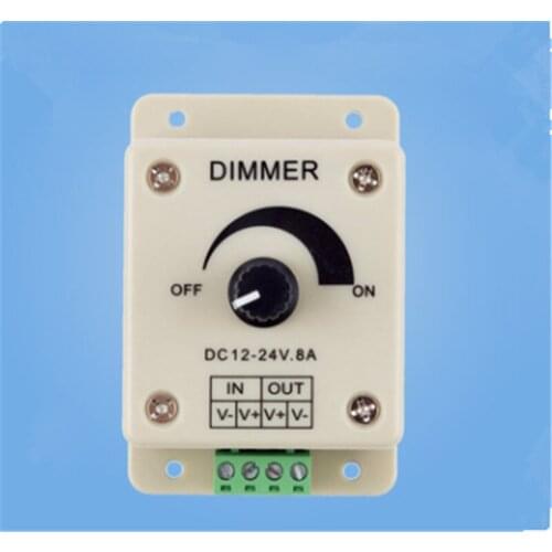 DC12V 8A LED Light Protect Strip Dimmer Adjustable Brightness Controller