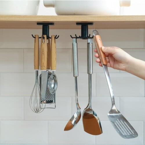 Kitchen hook organizer bathroom hanger wall dish drying rack holder for lid cooking accessories Cupboard storage Cabinet shelf