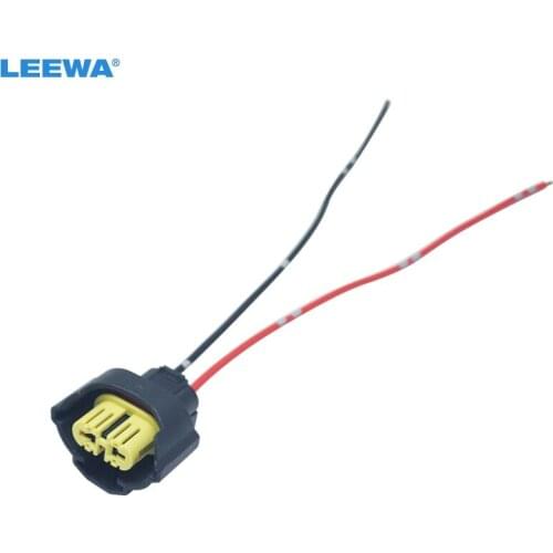 LEEWA 10PCS Car Headlight Lamp Holder H9 Base Bulb Socket Electrical Wire Connector Wiring Harness Plug Adapter #CA5961