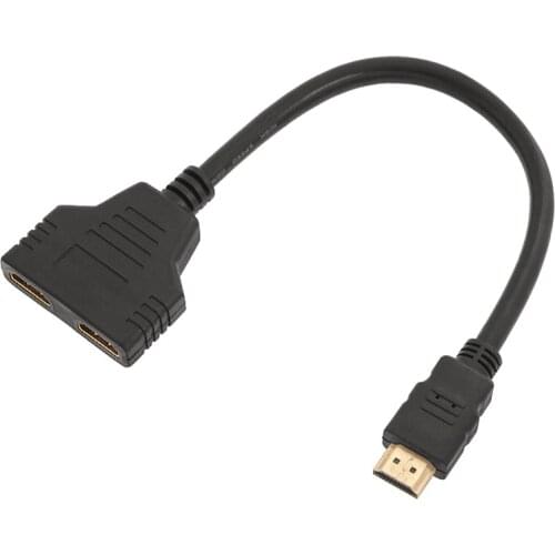 Fashion 4K HDMI-compatible 2.0 Cable Splitter Adapter Converter 1 In 2 Out HDMI-compatible Male to 2 HDMI-compatible