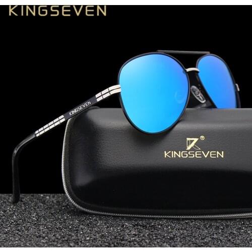 KINGSEVEN Fashion Classic Brand Sunglasses Mens Polarized Aluminum Driving Luxury Design Sun glasses For men UV400 Oculos