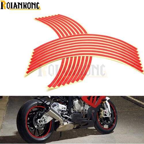 For Honda CBR600 CBR 600 F2 F3 F4 F4i CBR1000RR/SP motorcycle sticker Colorful motor wheel stickers Reflective Rim Strip
