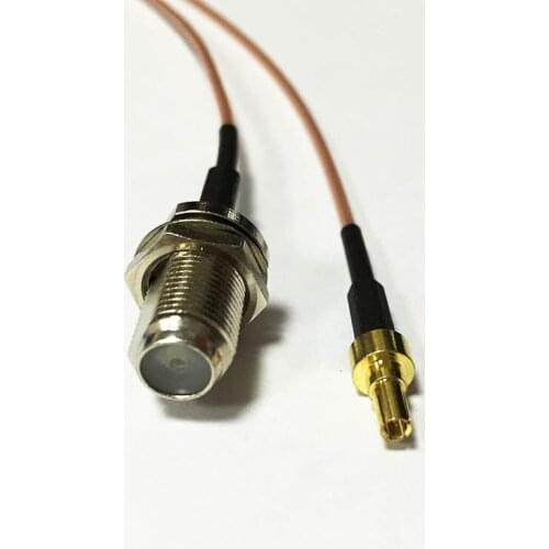 New F Female Jack Connector Switch CRC9 Male Plug Connector RG178 Wholesale 15CM 6" Adapter