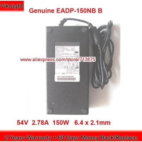 Genuine EADP-150NB B 150W Charger 54V 2.78A AC Adapter for JUNIPER 740-027642 with Plug Size 6.4 x 2.1mm Power Supply