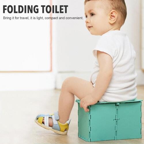 Portable Toilet Folding Commode Toilet Seat Porta Potty Car Toilet Washable Sturdy Compact Toilet Folding Camping Potty Seat