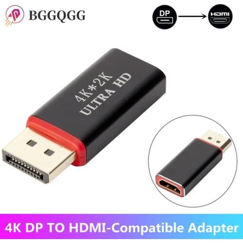 BGGQGG DP to HDMI Converter 4K*2K 30Hz Video Audio Connector Display Port to HDMI Adapter Female to Male for HDTV PC Wholesale