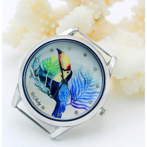 Shsby Diy Personality Watch Header New Style Silver Flower Head With Cloth Strap Watch Accessories 41~50