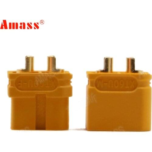 100 x Amass XT60U Male Female Bullet Connectors Plugs for Lipo Battery Upgraded XT60 (50 Pair )