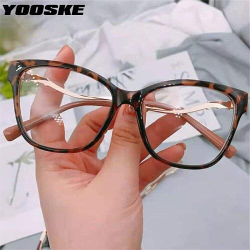 YOOSKE TR90 Blue Light Blocking Glasses Frame Women Men Vintage Fashion Cat Eye Spectacle Frames Prescription Eyeglasses FRAMES