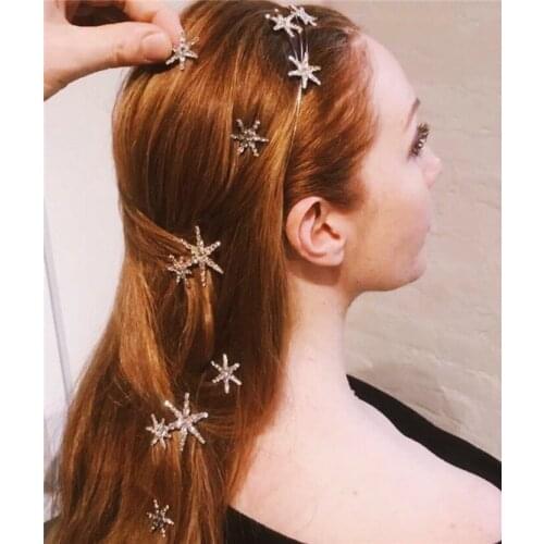 Flashing Diamond Star Word Clip Clip Side Clip DIY Hairpin Hair Accessories Hairdressing Hairpins Barrettes Headwear Accessories