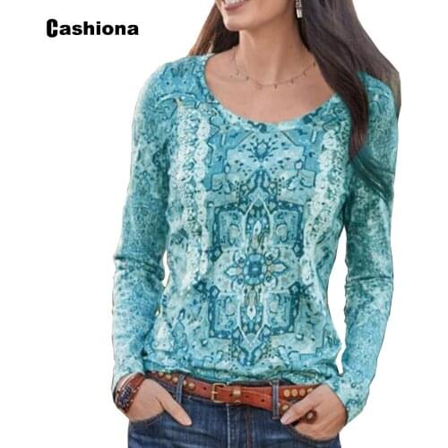 Plus size Ladies Elegant Leisure Casual T-shirt Bohemian Flower Print Loose Womens Top 2021 Summer Tee shirt Femme Jersey Mujer