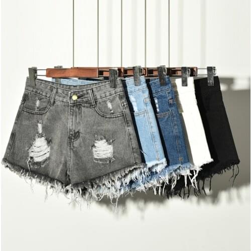 Women Casual Summer Short Jeans Denim Shorts High Waist Ripped Jeans Hole Jeans Plus Size Sexy Boy Friend Style