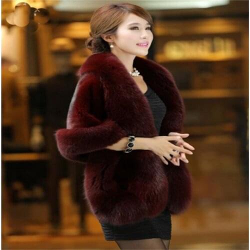 Women Luxury Faux Fur Scarf Cape Winter Warm Bolero Bridal Fur Poncho Elegant Soft Faux Mink Female Wedding Cloak Bolero Jacket