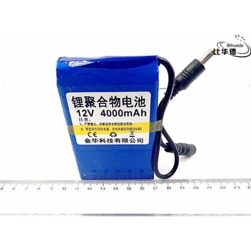 1pcs/lot 12V 4000mah lithium battery Rechargeable DC battery polymer batteria For monitor motor LED light outdoor spare Battery