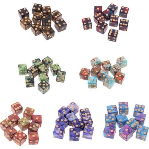 10pcs/set Number 16 Square Polyhedral Dices Beads Number Dials Desktop Table Board Playing Games