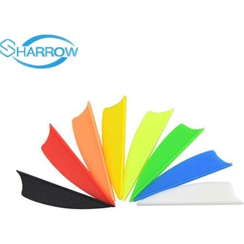 100pcs1.75 "2" 2.5 "3" Plastic Arrow Feathers Fletching Plastic Arrow Empennage for Carbon Arrow Glassfiber Arrow Accessories