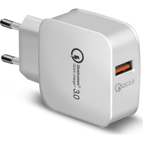 20 PCS QC3.0 Phone Charger 3.0 Quick charge Fast USB Travel Charger USA EU Plug Power Adapter For iPhone xs max Xiaomi Samsung