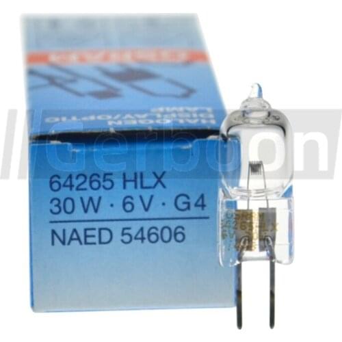 64265 HLX 30W 6V G4 NAED 54606 3200k 765lm Halogen Display/Optic Lamp Bulb for Nikon Microscope Light Cold Light Source