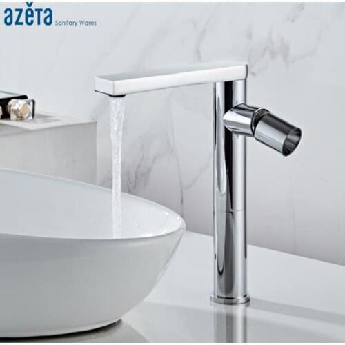 Azeta Modern Style Basin Faucet Chrome Brass Faucet Deck Mounted Basin Sink Mixer Tap Bathroom Washbasin Mixer Crane AT7306H