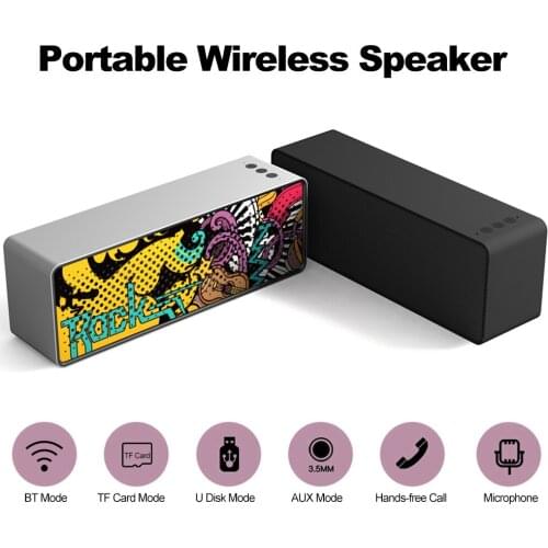 Wireless Speaker F2 Portable Bluetooth Loudspeaker Sound Box BT4.2 10W Stereo Bass Sound Outdoors Speaker with AUX TF Card Mic
