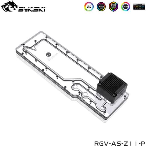 Bykski Distro Plate For ASUS ROG Z11 Cabinet Water Cooling Build Tank , Reservoir 12V /5V , RGV-AS-Z11-P
