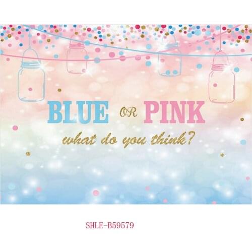 Baby Shower Photography Backdrop Boy Or Girl Gender Reveal Party Background Red Or Blue Decor Studio Props 210519-a2