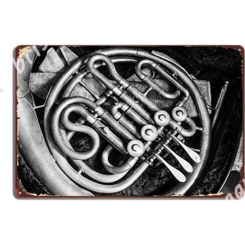 French Horn Metal Signs Wall Mural Designing Mural Painting Décor Tin sign Posters