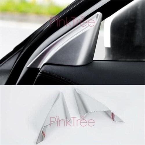 Chrome Front Car Window A Pillar Interior Inner Triangle Cover Trim For Mazda CX-5 CX5 2017 2018 2019 Car Styling Accessories