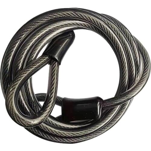 70.87in Bicycle Lock Cable Mtb Road Bicycle Motorcycle Bicycle Door Anti-theft Security Steel Wire Rope Cable