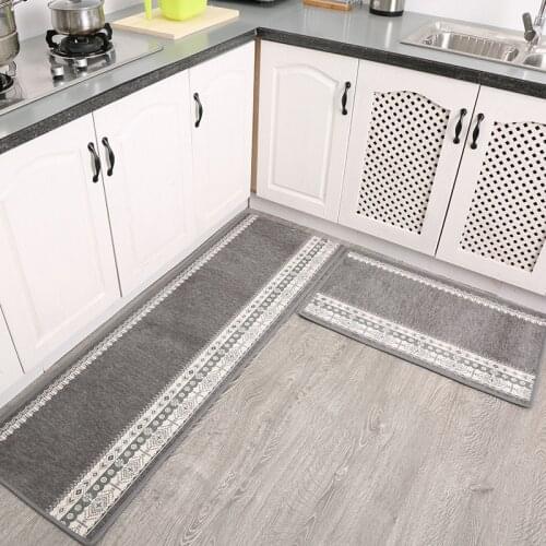 Kitchen Doormat Non-slip Water-absorbing Oil-proof Dirt-resistant Mat Household Long Strip Custom Nordic Printed Foot Mat Carpet