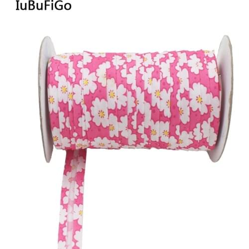 Polyester 3/4"(20mm) Flower Print Satin Bias Tape Bias Binding For DIY Garment Sewing And Trimming 25yard/roll