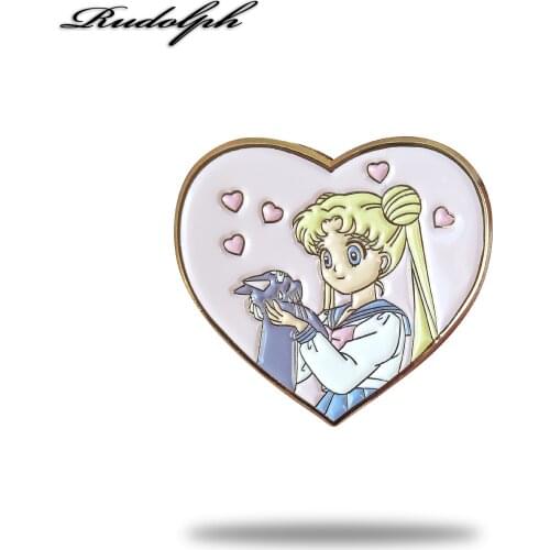 Hot sales romantic sweet girl soft enamel pins