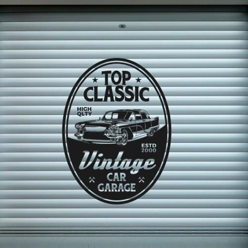 Top Classic Vintage Car Garage Wall Sticker Decal Car Workshop Auto Repair Wall Art Decoration A00963