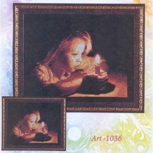 Candlelight Girl, Sewing Kit Top Quality Embroidery Needlework 14CT Unprinted Cross Stitch Kits DIY Arts Handmade Home Decor