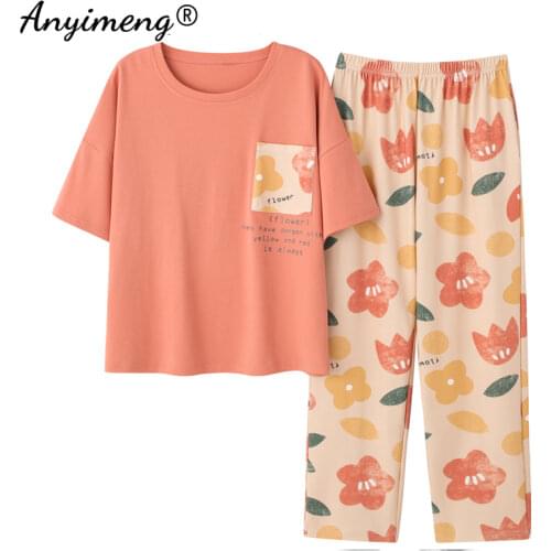 Pajamas Women Sleepwear Summer Shorts Pyjamas Cotton Soft Breathable Pijamas Fashion Homewear Teenager Student Girls Sleepwear