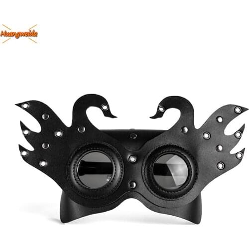 Nightclub Half Face Mask Eyewear Prop Halloween Leather Steam Punks Plague Doctor Mask Carnival Cosplay Steampunk Funny Masque