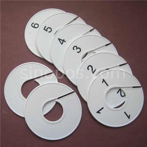 Printed Size Dividers For Clothing Racks, 1-6 kids sizes, clothes hanger hangrail children baby infant toddler sizer disc marker