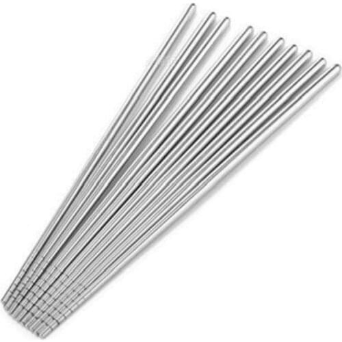 Morden Simply Design Thread Stylish Non-slip Design Stainless Steel Easy Clean Metal ChopSticks