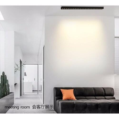 30W/40W/45W Surface Mounted LED Ceiling Spotlight Light Square COB Living Room Corridor Aislet Liner Light for Museum Exhibition