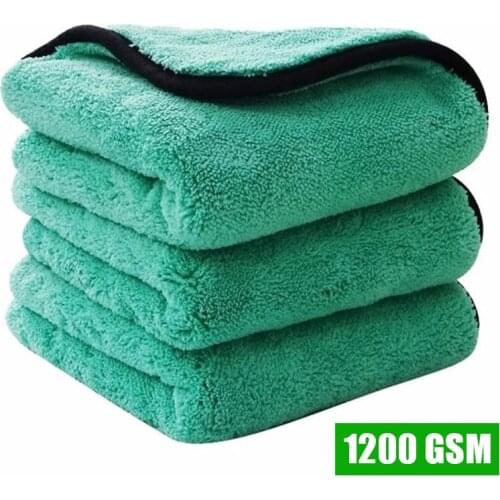 1200GSM Thicked Towel Car Microfiber Cleaning Drying Soft Cloth Water Absorption Double-sided Coral Fleece Auto Washing Towel