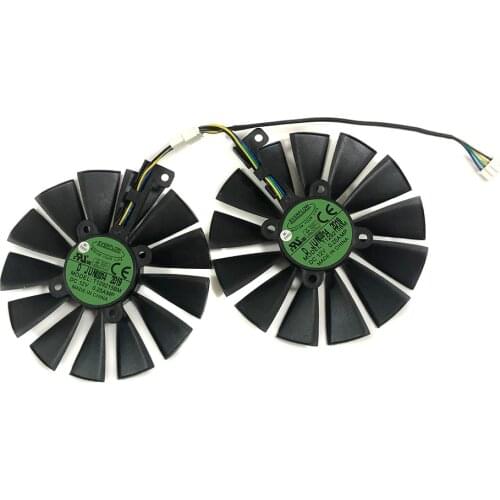 2pcs T129215BM RX580/570/470 graphics card fan for ASUS DUAL-RX580-4G/8g ROG Strix RX570 RX 470 OC Video cards cooling