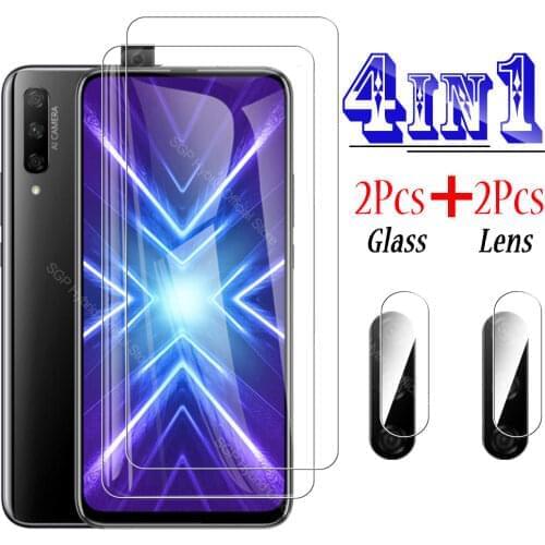 4in1 9 X Screen Tempered Glass Protector On For Huawei Honor 9X Pro Honor9 Lite Honor9x 9xlite 9xpro Camera Lens Protective Film