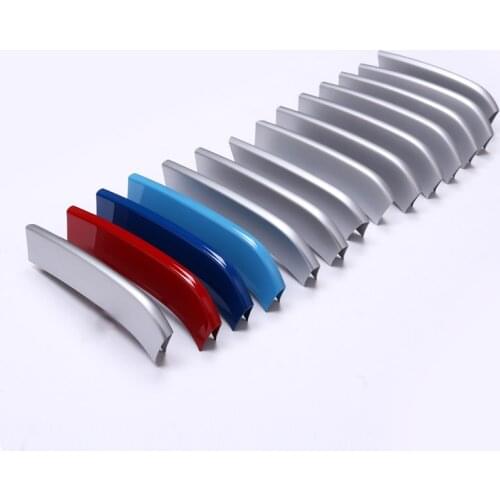 14pcs Front Grill Cover Trim ABS Chrome Sequins For BMW X5 X6 F15 F16 2014-2017 Car Accessories