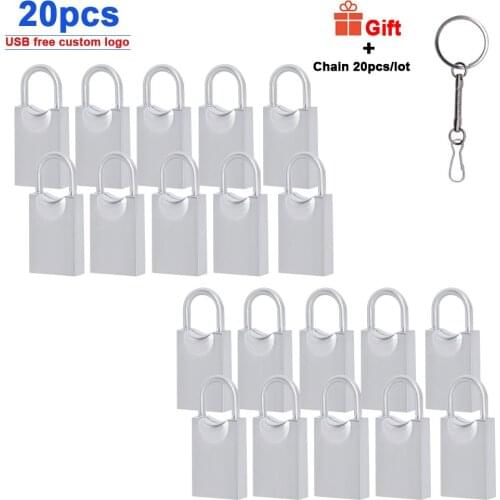 20pcs/lot Waterproof Metal Flash Drive 4GB/8GB/16GB/32GB/64GB/128GB Usb 2.0 Pen Drive Business Gadget Memory Stick free logo