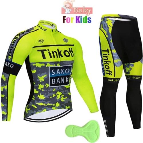 2018 Children Breathable Long Cycling Jersey Clothing Kids Quick Dry Long Sleeve Ropa Ciclismo Bicycle Clothes Jersey Sets Boys