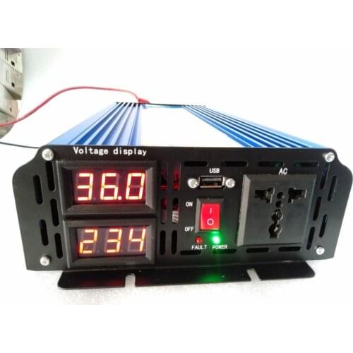 New Version Pure Sine Wave 2500W Inverter DC36V to AC220V peak power 5000W digital display