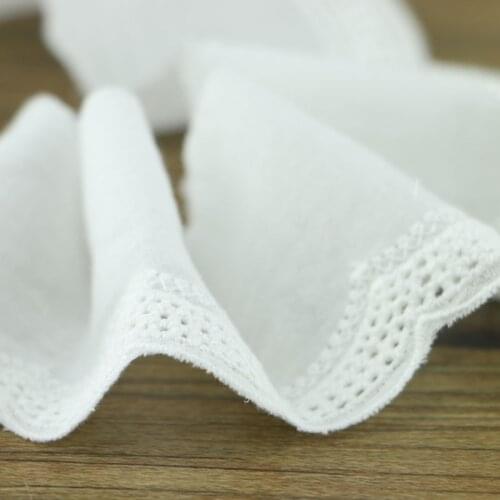 5.5cm 2 yard cotton white lace for skirts, skirts, curtains, tablecloths and other decorative DIY